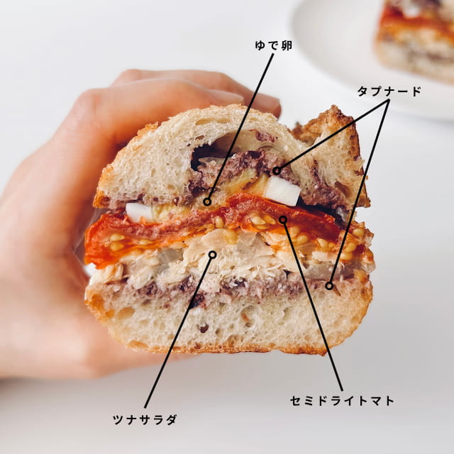 パン・バーニャ（ニース風ツナとゆで卵のサンド）